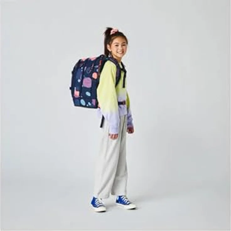 Satch Schulrucksack Pack - Ergonomischer Schulrucksack 45 cm mit 30 Litern Volumen, verstellbaren Tragegurten und reflektierenden Elementen, coral reef – Bild 8