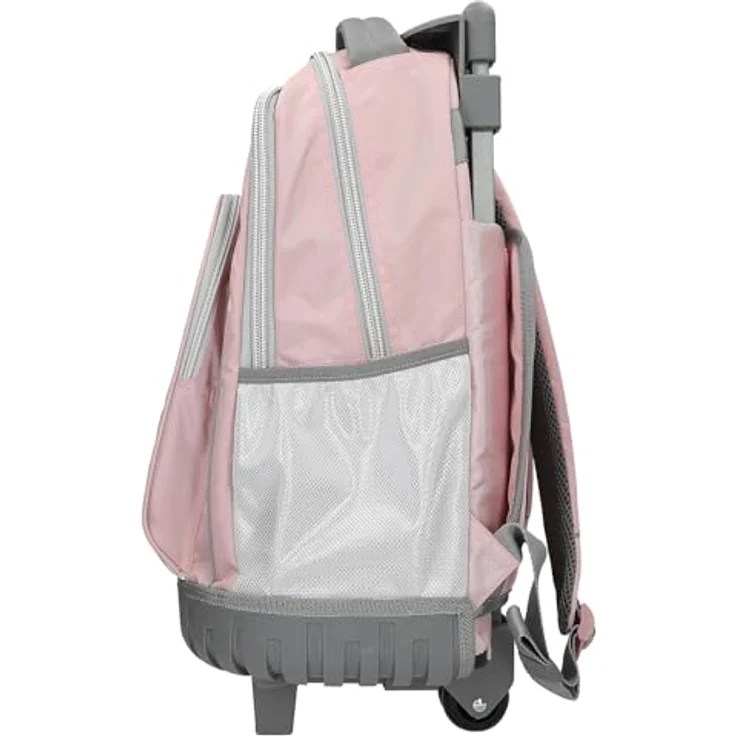 Depesche TOPModel My BFF Schulrucksack Trolley, Rosa und Grau, mit Glitzer, 3 Fächern, Teleskopgriff und Rollen – Bild 3
