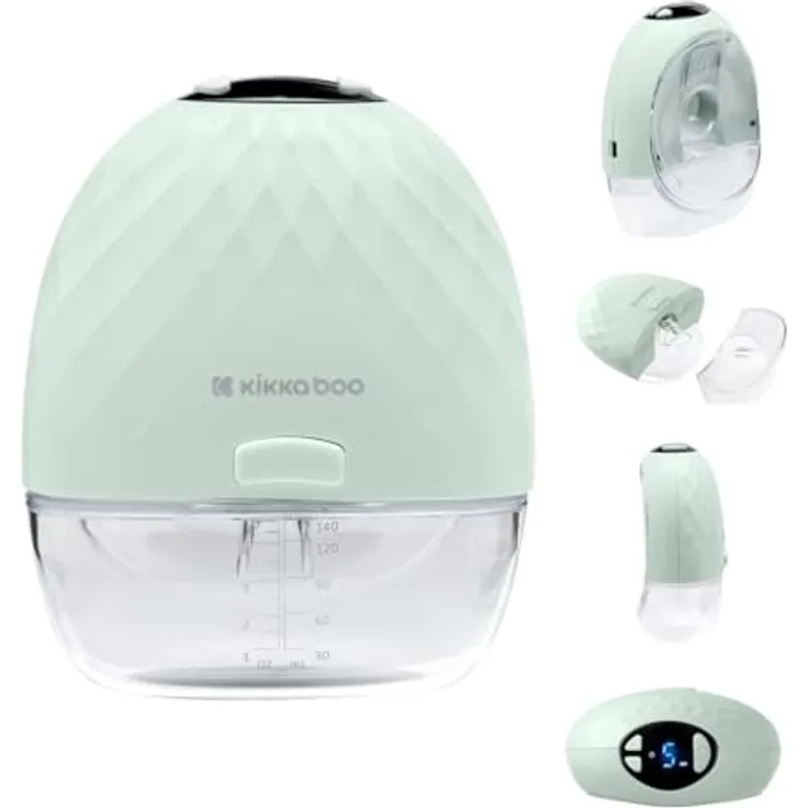 Kikkaboo tragbare Milchpumpe Winnie elektrisch 140 ml, Speicherfunktion, grün