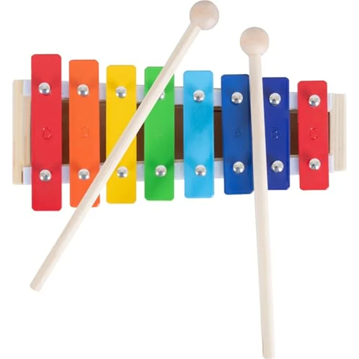 Classic Cantabile Kinder-Percussion Set - 13-Teiliges Percussion Set mit Glockenspiel, Tambourin aus Holz, Maracas, Triangel und Egg-Shaker - Ideal für Kindergarten und Musikalische Früherziehung – Bild 6