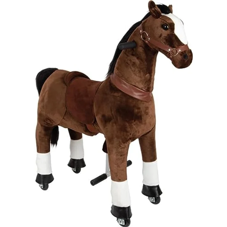 small foot Reitpferd auf Rollen aus Plüsch, Spielpferd zum Reiten, belastbar bis 50 kg, für Kinder ab 5 Jahren, 12462 – Bild 1
