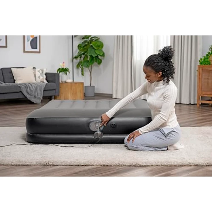 Bestway 671BU Tritech Luftmatratze, queensize mit integrierter USB-Pumpe und Kissen, robust und langlebig – Bild 9