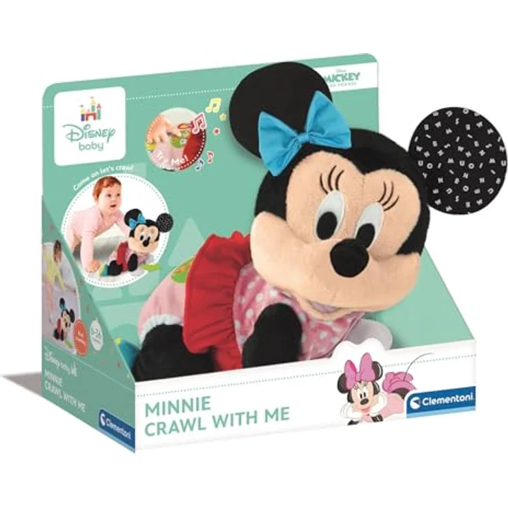 Clementoni® Plüschfigur Disney Baby, Minnie - Krabbel mit mir, interaktive Melodien und Tierlaute, mit Sound – Bild 3