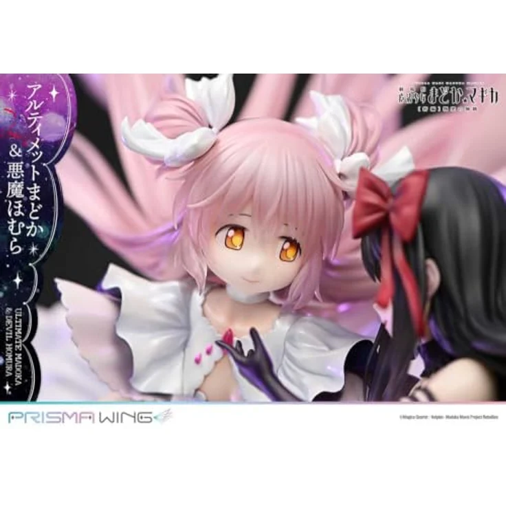 Prime 1 Studio Puella Magi Madoka Magica The Movie Rebellion Prisma Wing PVC Statue 1/7 Ultimate Madoka & Devil Homura, 43 cm, pink und schwarz mit detailreichen Designs und dynamischen Posen – Bild 9