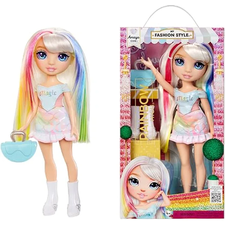 Rainbow High Anziehpuppe My Fashion Style Fashion Dolls - Amaya, Street Look mit modernem Outfit und Handtasche