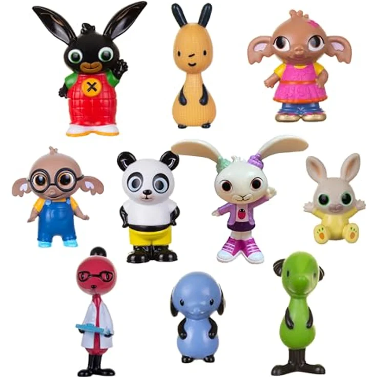 Bing 10 Figuren Set Freunde in Einer Packung - Brillanz, Spielzeug - 5 bis 9 cm - Bing Fans - 18 Monate+ – Bild 3