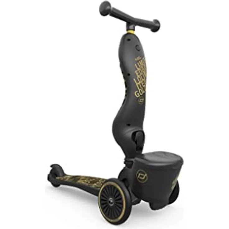 Scoot & Ride Highwaykick 1, 2-in-1 Kombi-Roller und Ride-On Toy, schwarz und gold, Limited Edition