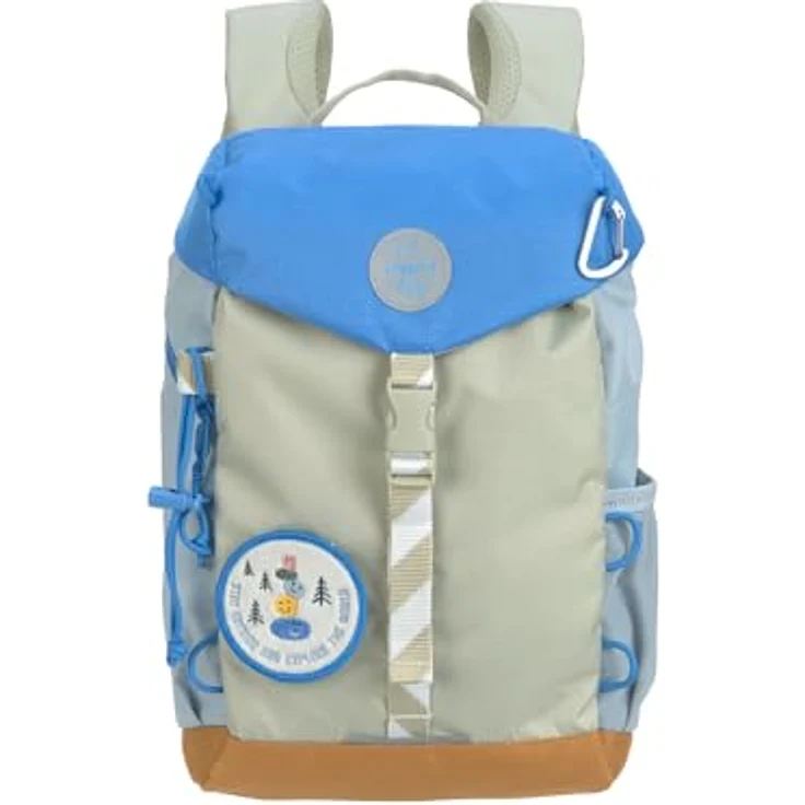 LÄSSIG Mini Outdoor Rucksack Sunny Explorer, 9 Liter, Kindergartenrucksack für Kinder ab 3 Jahren, grün/blau mit Regenschutz und isolierter Sitzunterlage – Bild 1