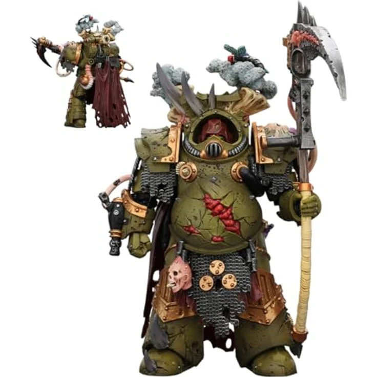 Joy Toy Warhammer 40k Actionfigur 1/18 Death Guard Deathshroud Terminator 1, 14 cm mit Manreaper und Plaguespurter Gauntlet, detailreich und beweglich – Bild 7