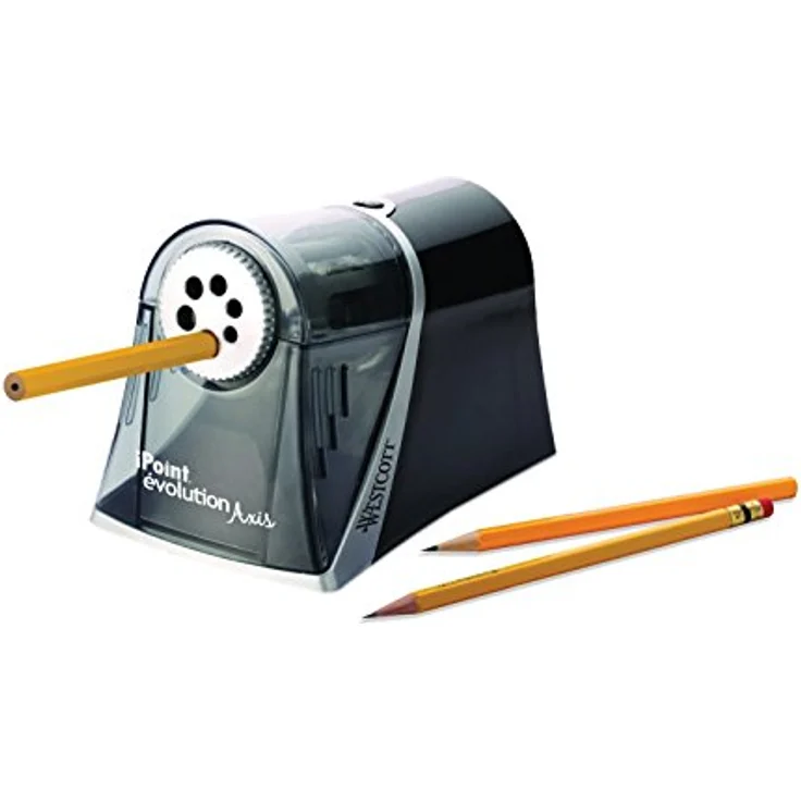 Westcott iPoint évolution Axis, elektrischer Anspitzer mit Auto-Stopp-Technologie, leise und schnell, modernes Design – Bild 5