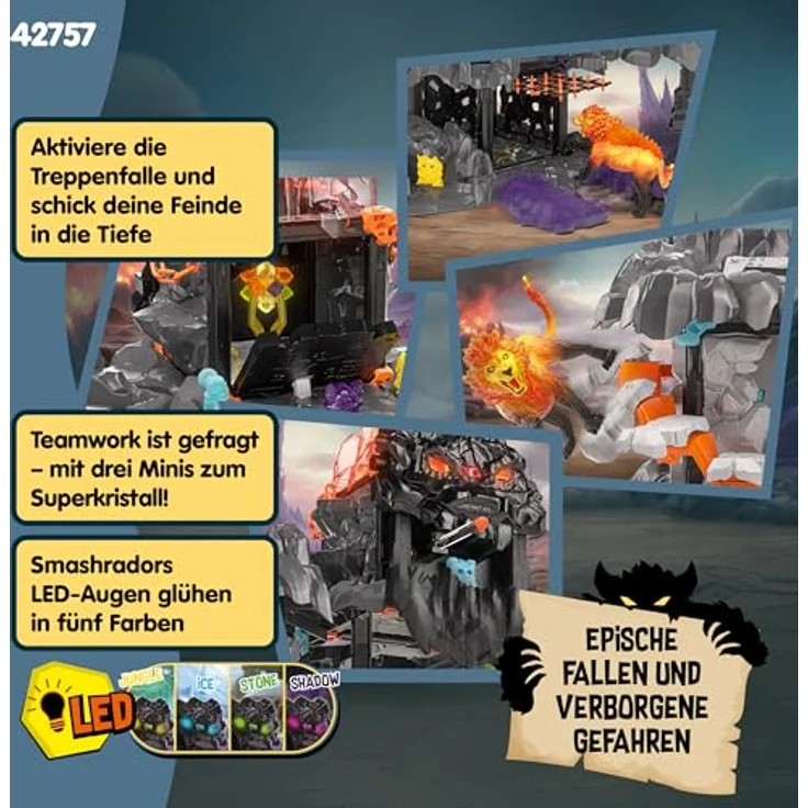 Schleich MasterCave Smashrador, Eldrador Creature mit 18 Action-Funktionen, 5 wechselnden LED-Farben und verschiedenen Schussmechanismen – Bild 6