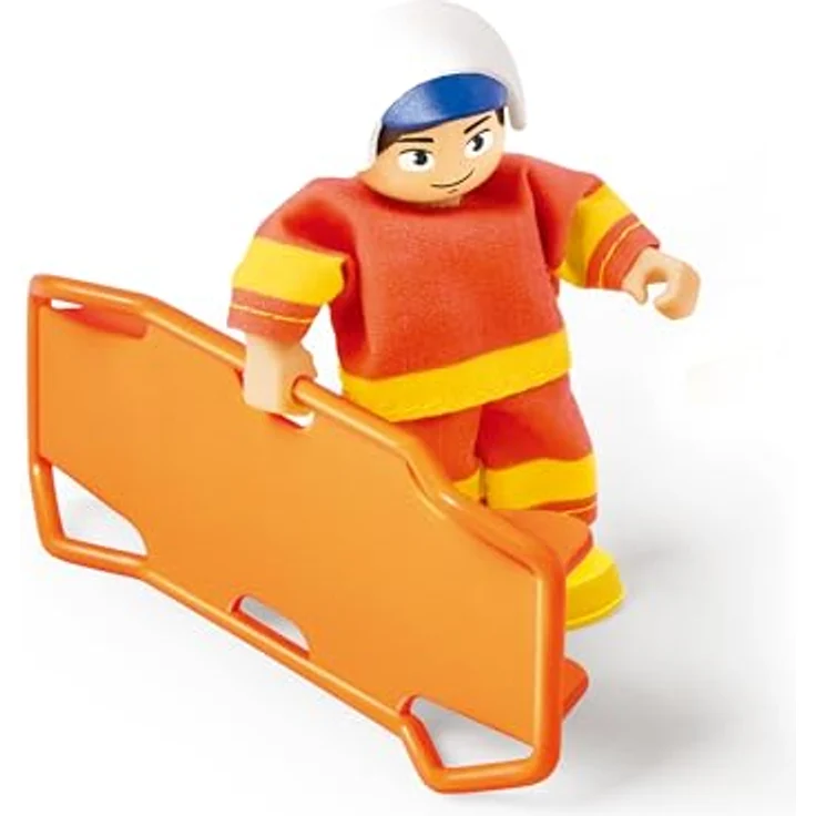 Hape Rescue Helicopter, Spielset mit 1 Figur, Hubschrauber mit öffnenden Türen und beweglichem Piloten, für Kinder ab 24 Monaten – Bild 8