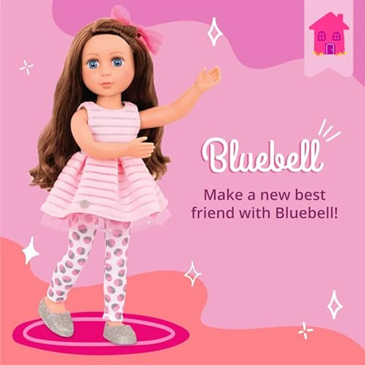 Glitter Girls Puppe Bluebell – Bewegliche 36cm Puppe mit Kleidung, Zubehör und langen Haaren zum frisieren - Spielzeug ab 3 Jahren (6 Teile) – Bild 3