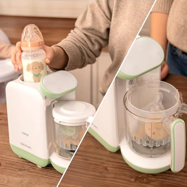 Cecotec Nana BabyCare FoodProcessor, 4-in-1 Küchenroboter für Babys, BPA-frei, kocht, püriert, sterilisiert und wärmt Babyflaschen, inkl. Rezeptbuch – Bild 5