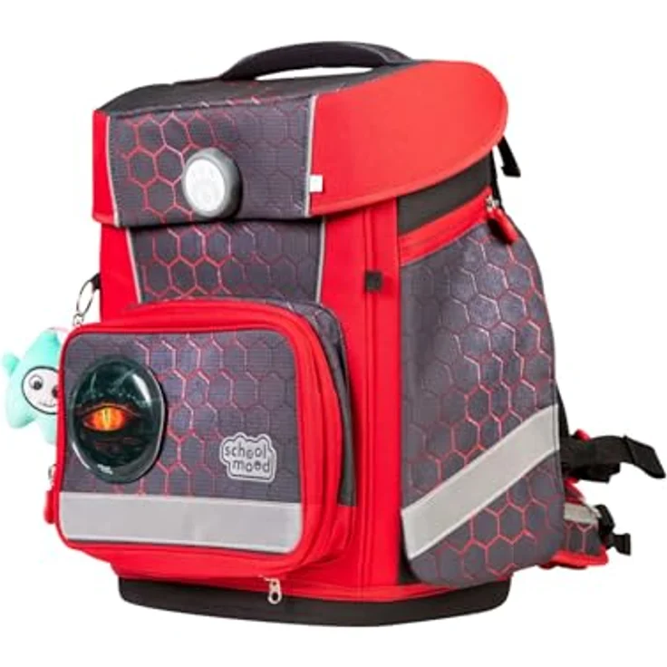 SCHOOL-MOOD® Schulrucksack Champion Maxx Pro Mika (Drache), 7-tlg. Set, ergonomisch, höhenverstellbar, wasser- und schmutzabweisend – Bild 3