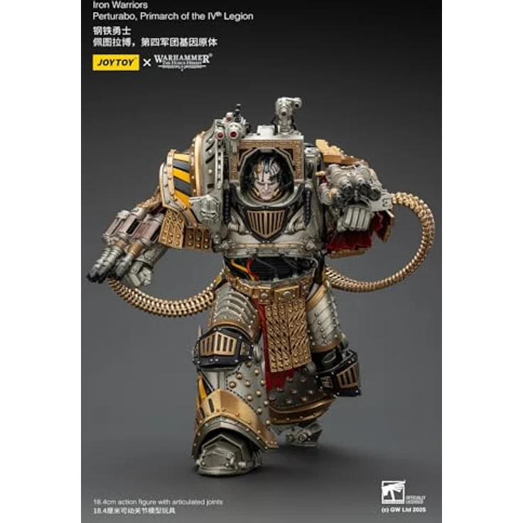 Joy Toy Warhammer The Horus Heresy, Actionfigur Iron Warriors Perturabo Primarch der IV. Legion, 28 cm mit Zubehör – Bild 7