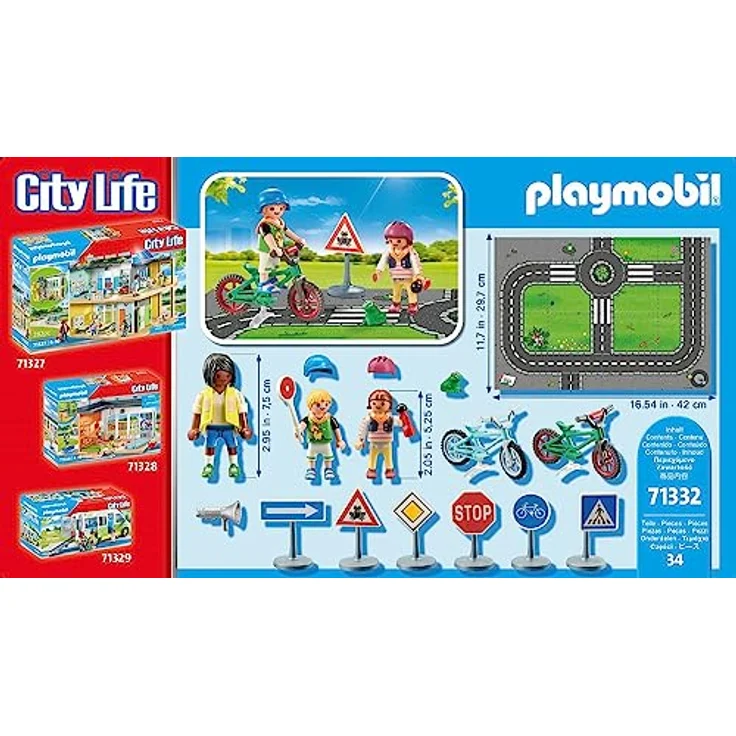 Playmobil® 71332 Fahrradparcours - Übungsplatz für sicheres Verhalten im Straßenverkehr, Playmobil® City Life – Bild 4