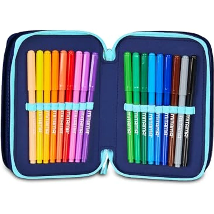 Seven Federmäppchen Lilo&Stitch, 44-teiliges Etui mit 3 Fächern, Mehrfarbig, inklusive Bleistiften und Filzstiften für die Grundschule – Bild 4