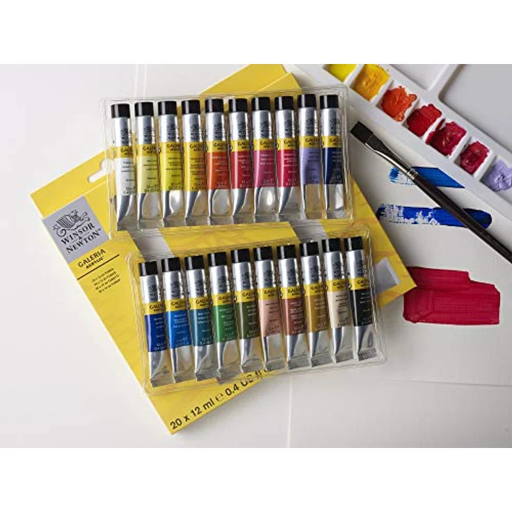 Winsor & Newton Galeria Acrylfarben Set, 20 Farben Starterset mit hoher Pigmentierung, 240 Milliliter – Bild 3