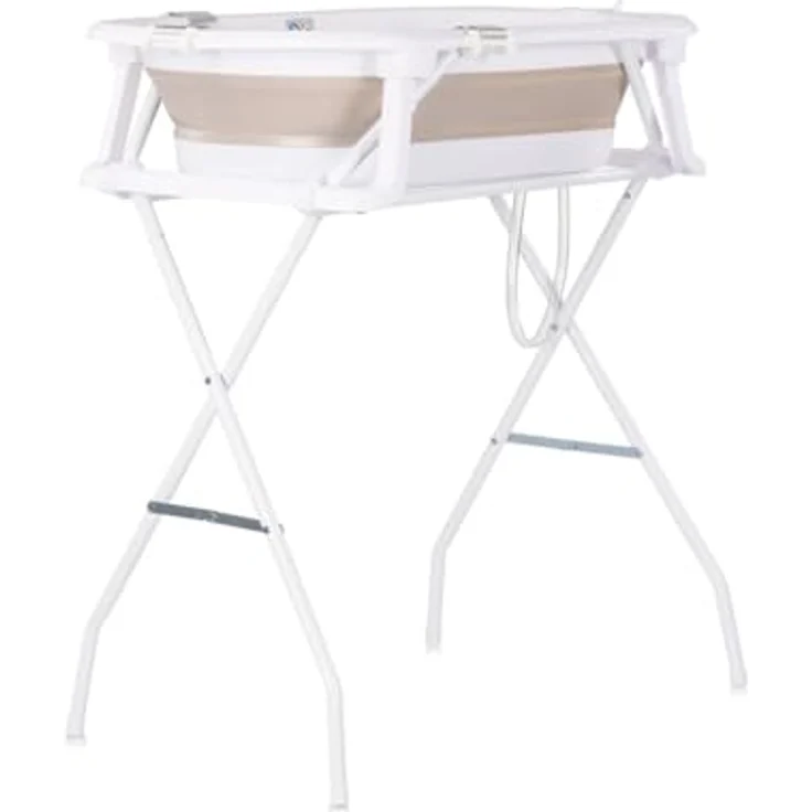 Chipolino Malibu Babybadewanne-Set 78 cm, klappbarer Ständer, Thermometer, Anti-Rutsch, mit Badewannennetz – Bild 2