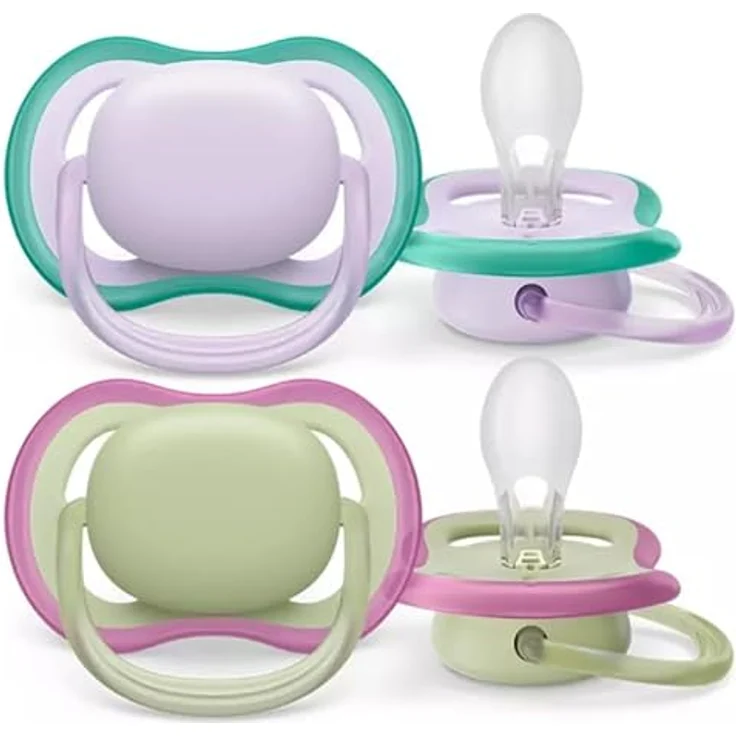 Philips Avent Ultra Air Schnuller SCF085/24, BPA-frei mit Sterilisator Hülle, für 0-6 Monate, atmungsaktiv und orthodontisch – Bild 1