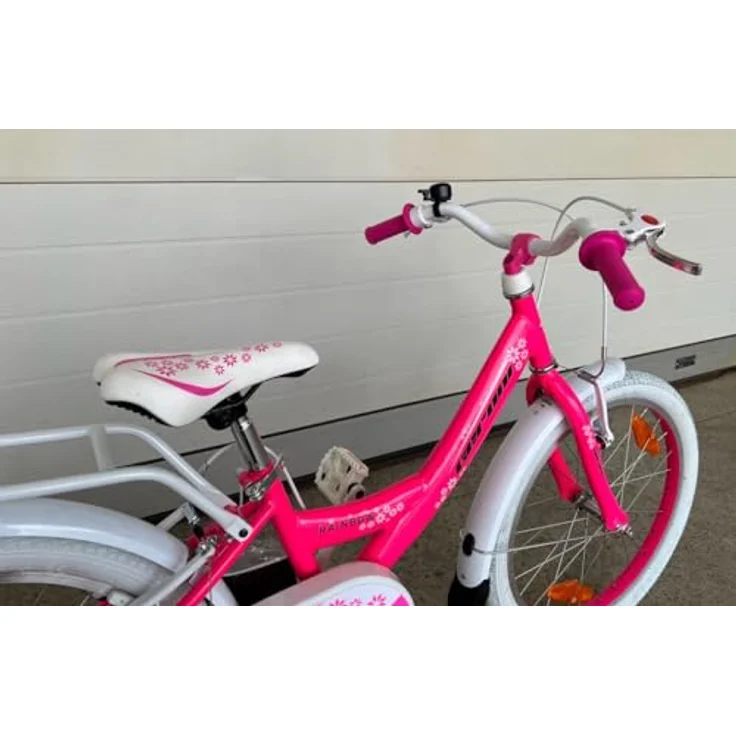 Rezzak 20 Zoll Mädchenfahrrad mit Rücktrittbremse Pink NEU 082, Schutzblech, Reflektoren, V Bremse, 26 cm Rahmenhöhe - Preisvergleich – Bild 4