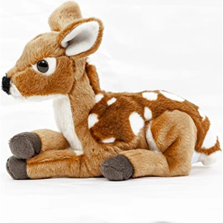 Teddys Rothenburg Rehkitz braun mit Flecken liegend 22 cm Kuscheltier – Bild 2