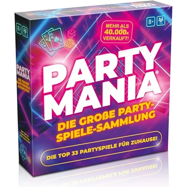 Gomazing Partymania – Die große Partyspiele-Sammlung mit 33 alkoholfreien Spielen für 2–8 Spieler ab 8 Jahren, ideal für Familie, Freunde und Spieleabende – Bild 1