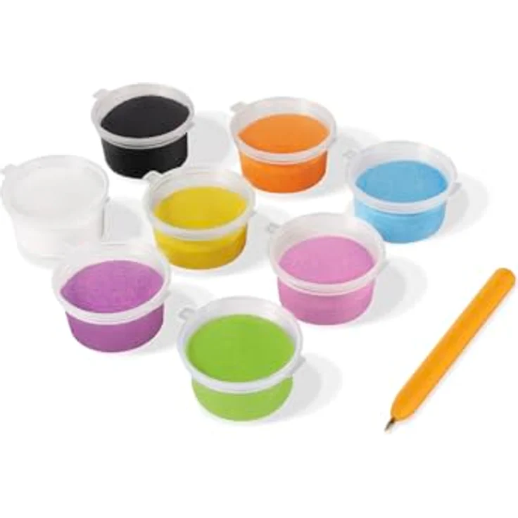 Jovi Play&Fun Set, Sandmalerei-Set mit 8 Sanddosen und 3 Monstermalfolien für Kinder ab 3 Jahren (2103) – Bild 3