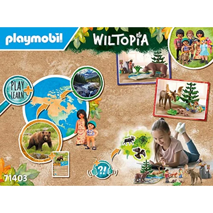 Playmobil® Konstruktions-Spielset Wiltopia - Abstecher zu den Tieren Nordamerika (71403), Wiltopia, (54 St), teilweise aus recyceltem Material – Bild 6