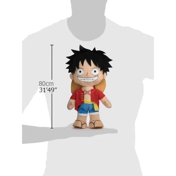 BARRADO One Piece Plüschtier Luffy, 80 cm, offizielles Lizenzprodukt für Kinder ab 0 Monaten, groß – Bild 5