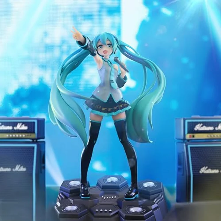ABYstyle Studio Hatsune Miku Figur 1/10 "Zwinkern", 18 cm, hochwertiges PVC mit Lautsprecher-Sockel, offizielles Lizenzprodukt – Bild 2