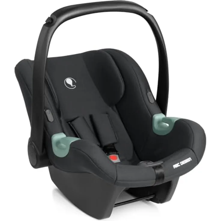 ABC Design Babyschale Tulip i-Size - Ab Geburt bis 15 Monate - Inkl. Sonnenverdeck & Sitzverkleinerer - Schwarz