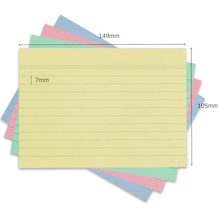 Herlitz Karteikarte A6 liniert gr/gl/ro/bl 200er Packu (10836211) - Preisvergleich – Bild 5