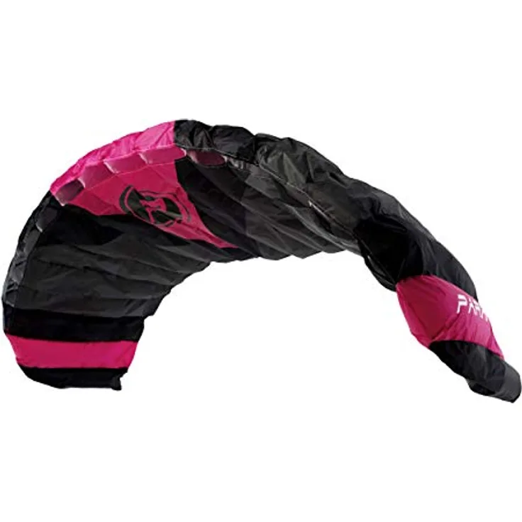 Wolkenstürmer® Paraflex Quad 4-Leiner Lenkmatte 5.0 in pink - „Ready to Fly“ Kite Drachen inkl. Handles - Vierleiner Lenkdrachen - Windtrainer zum Mountainboard Fahren