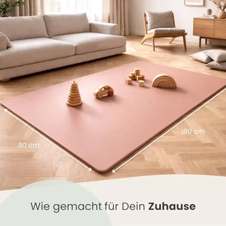 LittleTom Puzzlematte für Kinder, 18-tlg. Krabbelmatte 30x30 cm, TÜV-geprüft, mit Antiallergischer Oberfläche, wasserfest und beidseitig verwendbar in modernen Pastelltönen – Bild 8