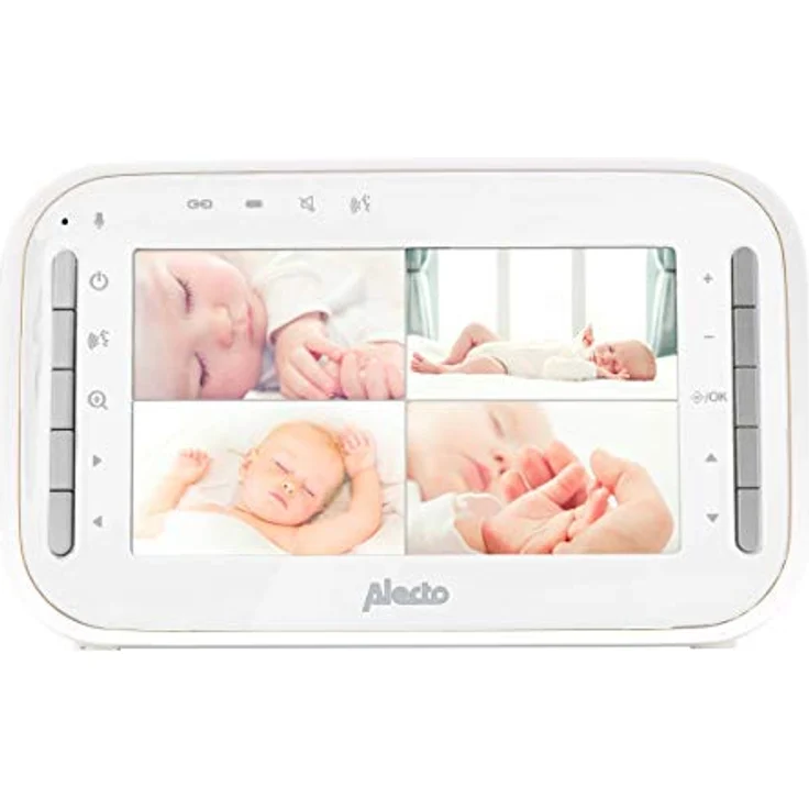 Alecto DVM-200GS Video-Babyphone mit 4,3"-Farbdisplay, Nachtzicht, Talk-Back-Funktion und Temperaturanzeige - Weiß/Grau – Bild 5