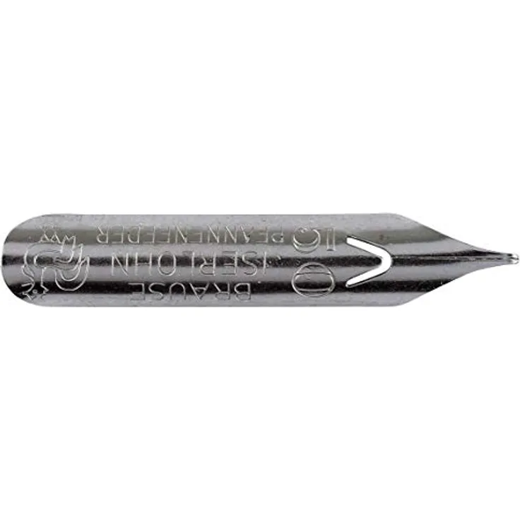 Brause Pfannenfedern, hochwertige Schreibfedern für Füller, 0,45 mm Spitze, 100 Stück Schachtel, gehärteter Stahl, ideal für Kalligraphie und Zeichnen