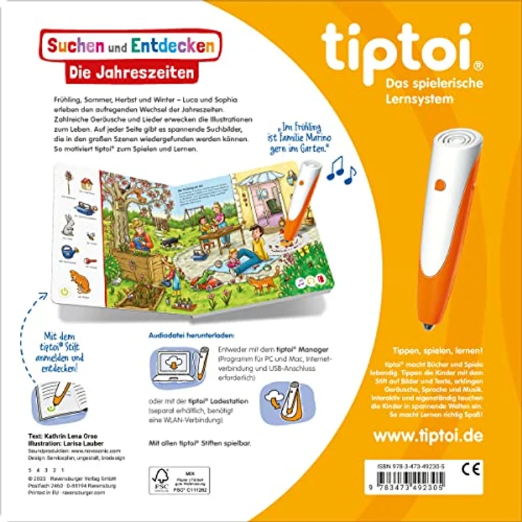 Ravensburger tiptoi® Buch - Suchen und Entdecken - Die Jahreszeiten, interaktives Lernbuch für Kinder – Bild 2