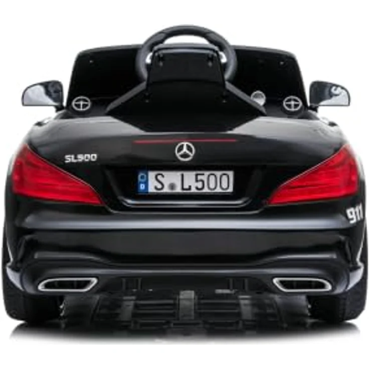 Mercedes Elektro-Polizeiauto 12V SL500 AMG, 1-6 Jahre, Fernbedienung, Schwarz – Bild 4