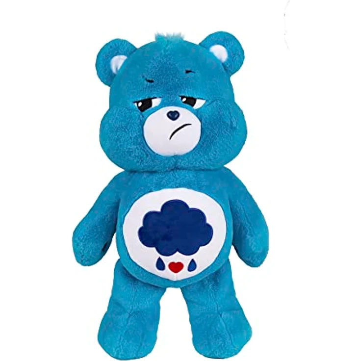 Basic Fun Care Bears Grumpy Bear 60 cm Jumbo Plüsch, weiches blaues Kuscheltier für Jungen und Mädchen ab 4 Jahren, fördert Teilen und Fürsorge – Bild 3