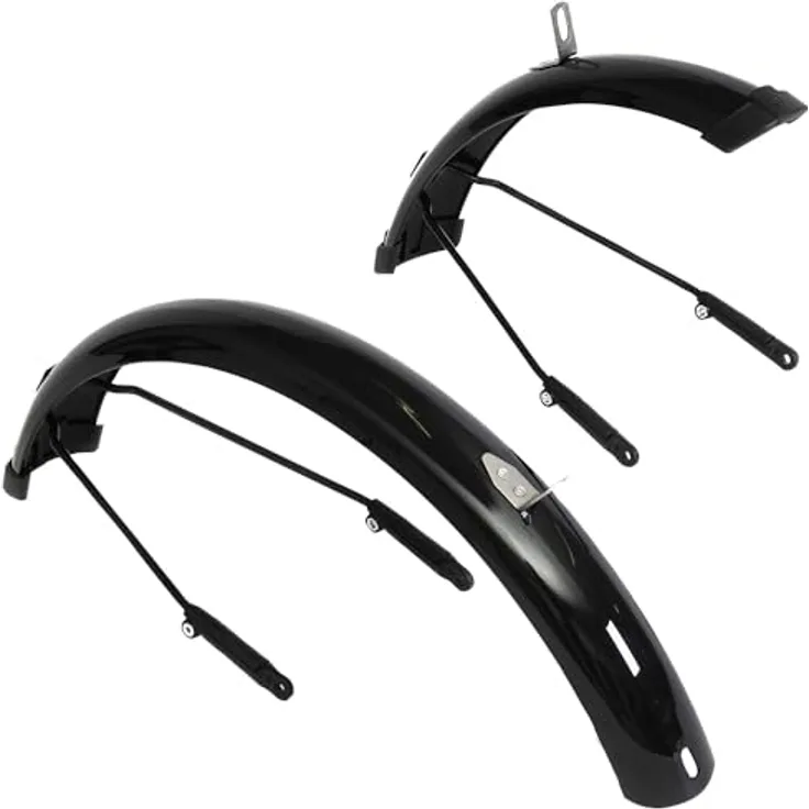 PUKY LS-PRO 18 Black, Fahrrad Schutzblechset für 18 Zoll Räder, leichtgewichtige und robuste Montage mit Sturzsicherung und Spritzschutz