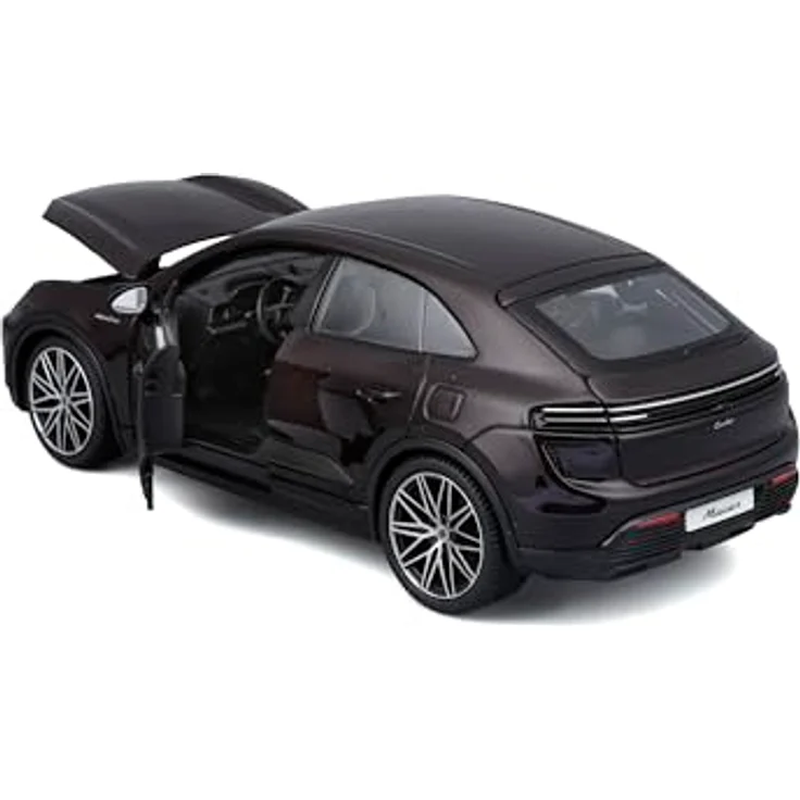 Bburago Porsche Macan 4 Electric, Bordeaux - Modellauto 1:24 mit beweglichen Türen und Haube, detailgetreues Sammlerauto für Porsche-Fans ab 3 Jahren (18-21114CO) – Bild 4