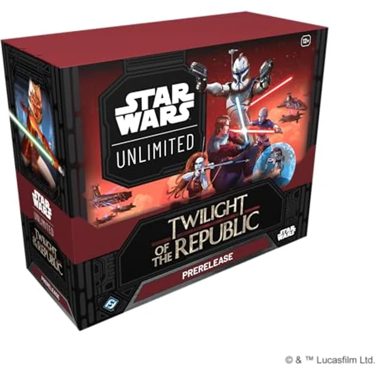 Fantasy Flight Games Star Wars Unlimited – Niedergang der Republik Pre-Releasebox, Sammelkartenspiel mit 6 Booster-Packs und exklusiven Promo-Karten