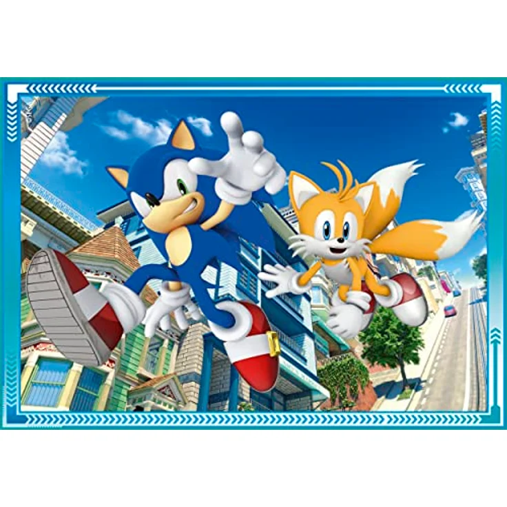 Clementoni - 21522 - Supercolor Puzzle 4 In 1 - Sonic - Puzzle 12,16,20,24 Teile Ab 3 Jahren, Buntes Kinderpuzzle Mit Besonderer Leuchtkraft & Farbintensität – Bild 4