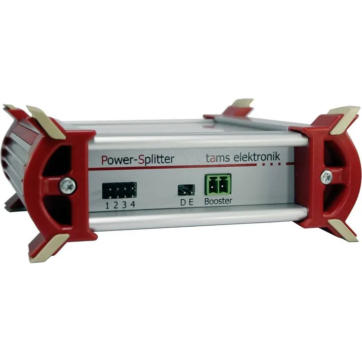 Tams Power-Splitter, Baustein mit absoluter Synchronität und optionalem Not-Aus-Taster, für Modellbahnen