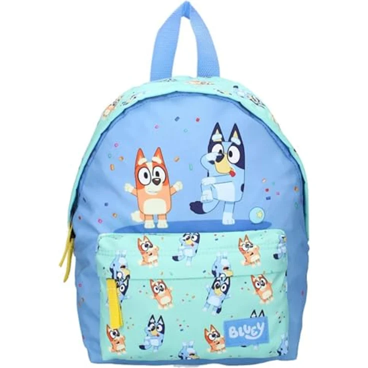 Vadobag Rugzak Bluey Beste Freunde Spaß, kompaktes Design, leicht zu reinigen, für den Kindergarten – Bild 4