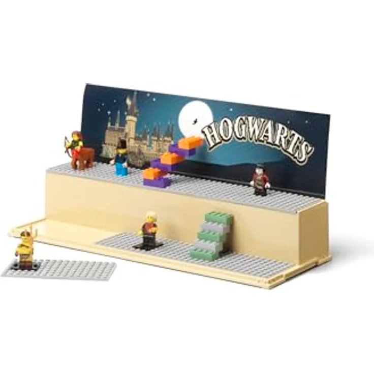 Room Copenhagen Lego Spiel- & Vitrine mit grauen Grundplatten - Aufbewahrungs- und Ausstellungslösung für Lego Sets und Minifiguren, Lego Box, Heimdekoration, Harry Potter Hogwarts – Bild 2