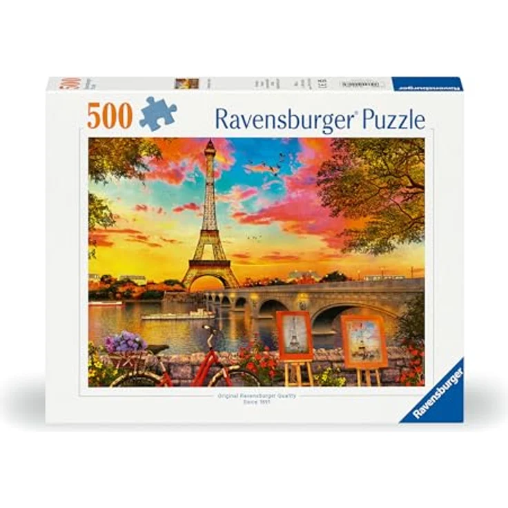 Ravensburger Puzzle Abends in Paris, 500 Teile, hochwertige Leinenprägung, geeignet für Erwachsene – Bild 2