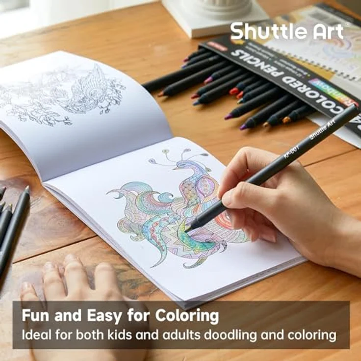 Shuttle Art 24 Stück Regenbogenstifte, Jumbo Buntstifte in 12 Farben, bruchfest und hochpigmentiert, für Kinder und Erwachsene – Bild 5